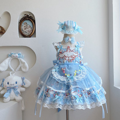 外貿洛麗塔公主裙夏季新款兒童生日禮服連衣裙子寶寶可愛蓬蓬紗裙