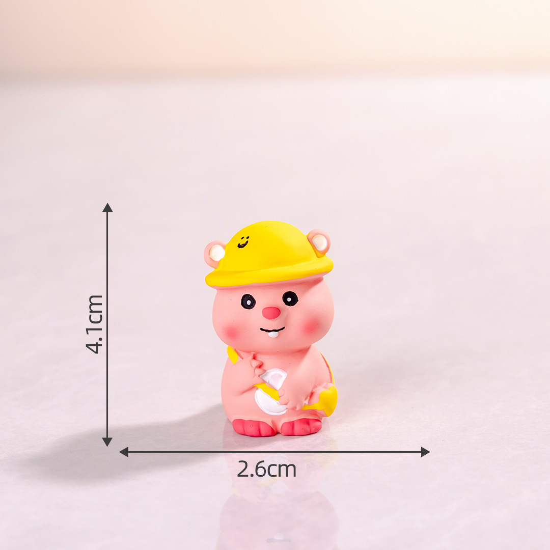 Micro paisaje creativo lindos Dolphin capibara muñeca caja ciega accesorios decoraciones accesorios de escritorio para automóviles