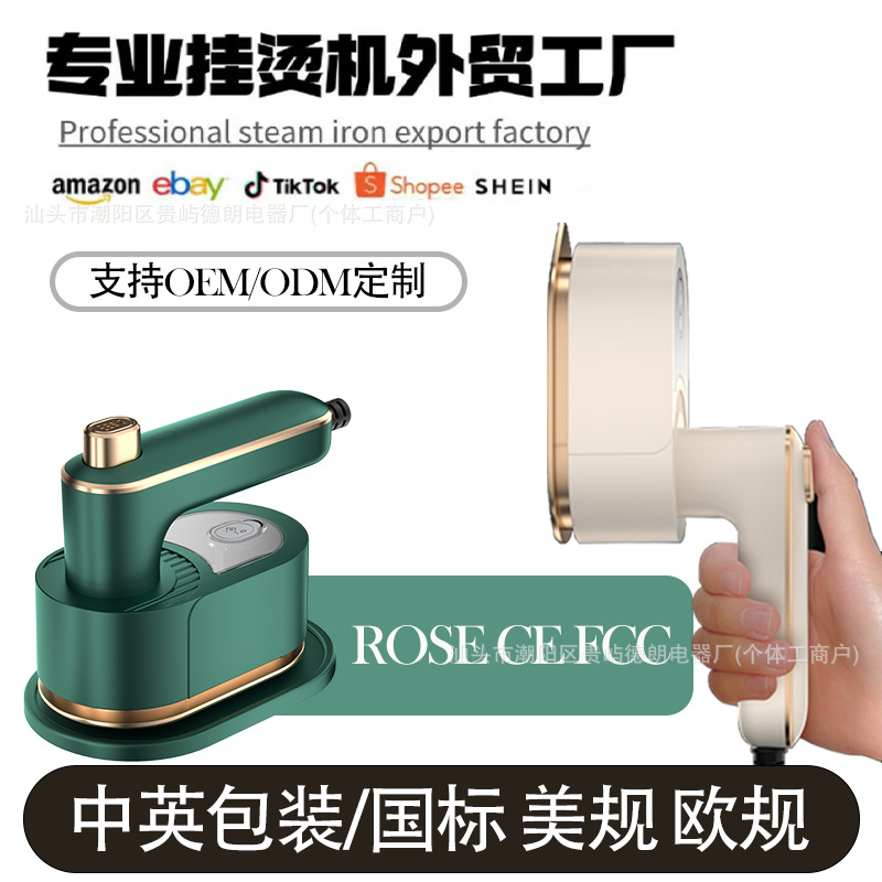 Cross-Border Popular Electric Iron Mini Business Trip Plug-In Electric Small Household Portable Flat Hanging Ironing Machine for Wet and Dry Use