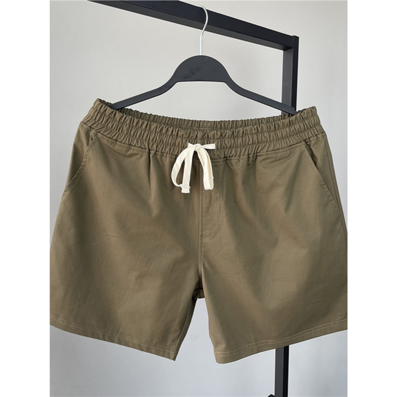 Brown Shorts Men's Casual Pants Fashion Korean Style Trendy Four-Point Men's Shorts Three-Point Shorts Men's Sports Fitness Mid-Length Pants