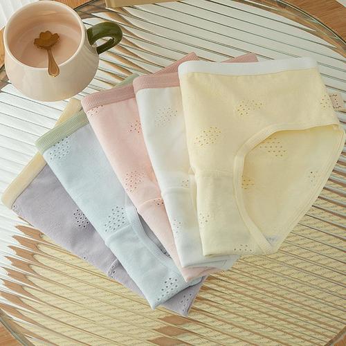 A-class baby cotton panties for women, pure cotton breathable 5A antibacterial inner crotch girls' middle waist girl student triangle pants carefully selected 