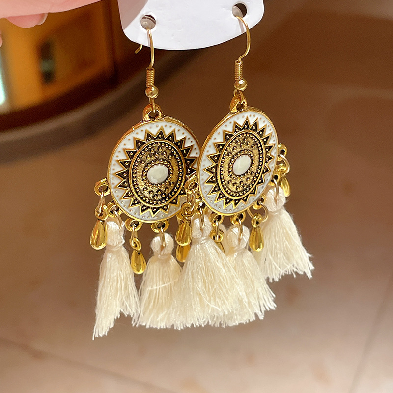13#Ear Hook-Gold-White
