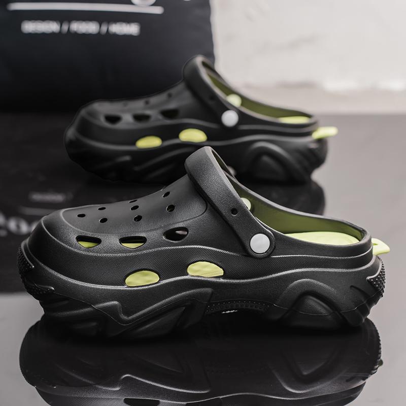 Verano transfronterizo nueva tendencia nueva pareja estilo suela gruesa hogar dos zapatos con agujeros zapatos de jardín casuales antideslizantes