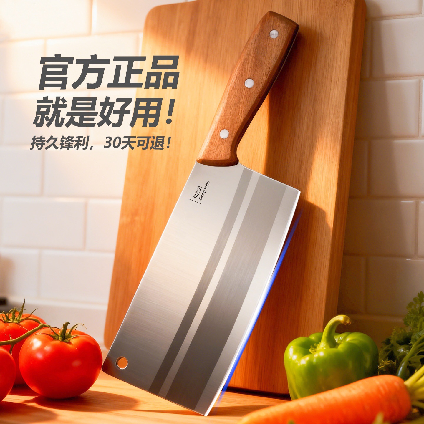Yangjiang Kitchen Knife for Home Use, Dual-Purpose Chopping and Cutting Tool, High-Carbon Steel Ultra-Sharp Kitchen Knife, Chef's Special Bone-Cutting Knife