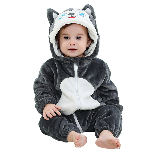 MICHELY flannel children's jumpsuit, baby ins style rompers, baby spring and autumn outing jumpsuit