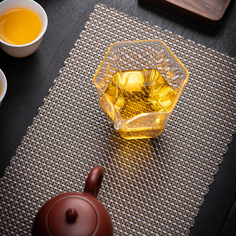 C&功夫茶盘垫禅意纤维pvc茶席茶具配件漏水网隔茶桌茶台茶渣过滤