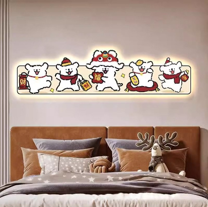 Cartoon sconce for children's room for bed for boys for bedroom