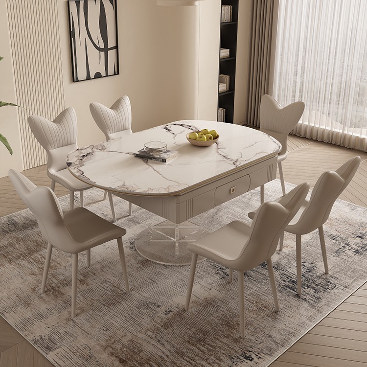 Mesa de mahjong automática, mesa de comedor, mesa de comedor suspendida acrílica multifuncional de doble uso, máquina de mahjong silenciosa para el hogar