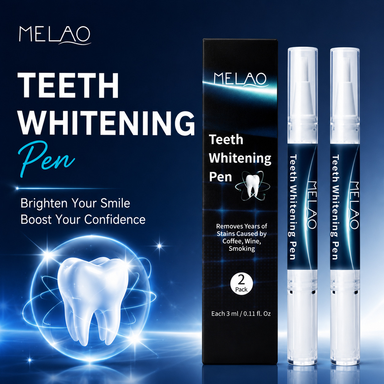 Cross-border MELAO Teeth Whitening Pen: Cleans teeth and cares for oral health