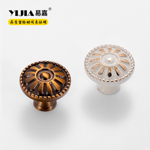 Yijia modern simple round button single hole drawer handle round single hole small handle cabinet wardrobe door handle wholesale