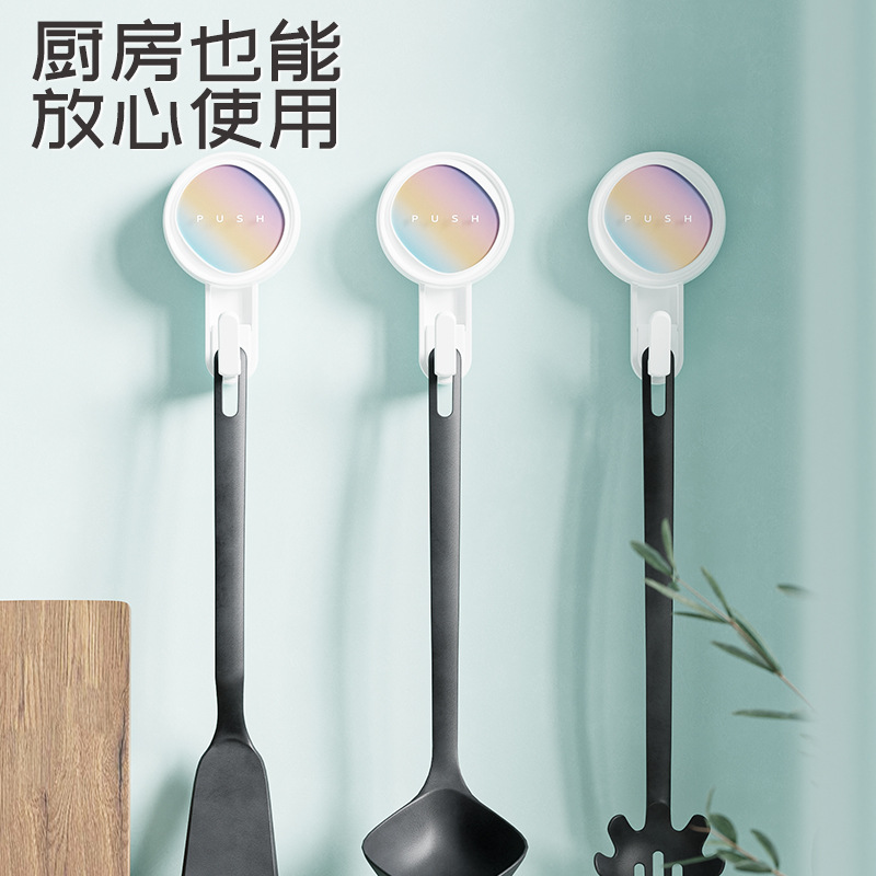 Gancho de ventosa Gancho de viscosa fuerte Sin perforación Hogar vacío sin costuras Gancho de pared trasero de puerta de soporte de carga fuerte