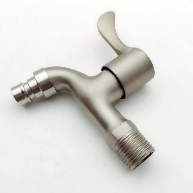 模造 304 ステンレス鋼つや消し洗濯機の蛇口 1/2 クイックオープン 4 点バルコニー壁内水栓|undefined