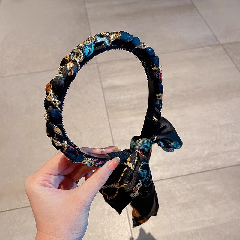 Atar la diadema para el cabello femenino 2025 nuevos accesorios para el cabello Trenzas Diadema Diadema Bufanda Diadema Diadema Diadema Diadema Diadema Trenza Cabellera de una pieza Tombro