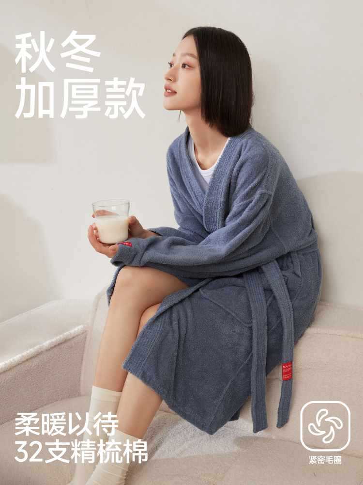 목욕 가운 와플 호텔 빠른 건조 봄과 여름 순수 면화 흡수성 목욕 가운 여성의 여름 섬세한 부드러운 목욕 타월 나이트 가운 남성 가운