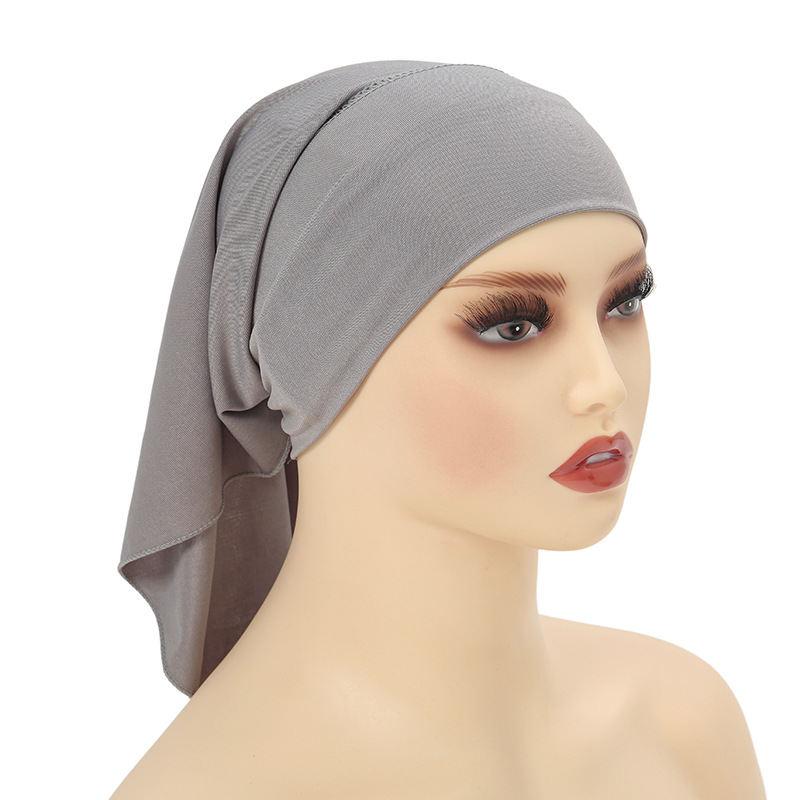 cappello elastico a coda lunga da donna che può nascondere il cappello turbante per capelli cappello elastico musulmano_voghion.com