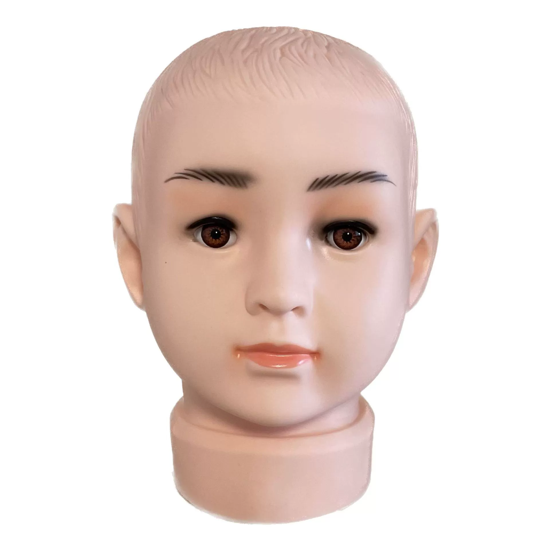 Детский головной манекен для магазинов товаров для младенцев и малышей, для демонстрации головных уборов для младенцев и малышей, головной манекен с текстурой волос, детская модель головы.