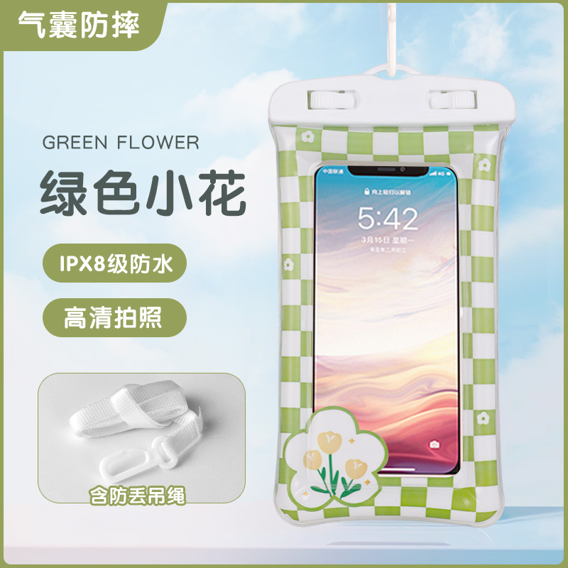 Teléfono móvil impermeable bolsa pantalla táctil crossbody con cuerda natación buceo cubierta Apple Huawei universal deriva cinturón de sellado airbag