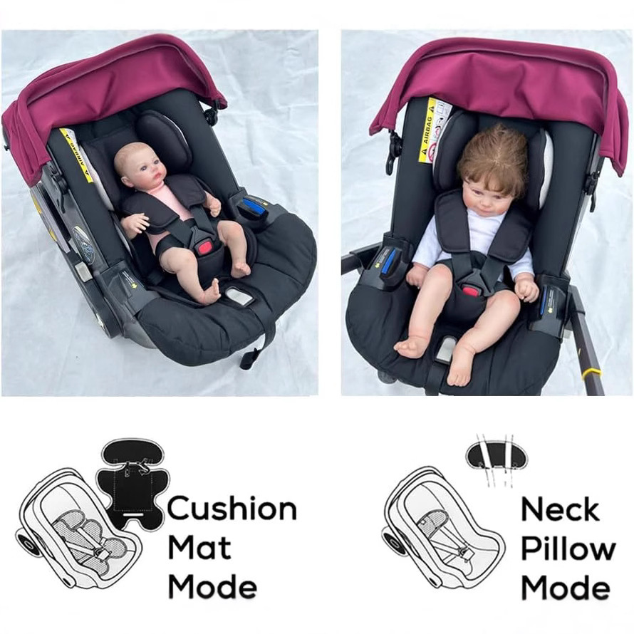 Cojín Protector para Cochecito de Bebé de Poliéster y Algodón para Cochecito y Asiento de Coche