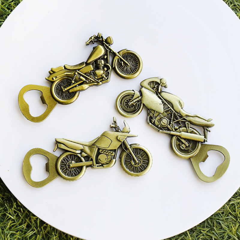 Metal zinc alloy beer antique motorcycle bottle opener Can opener