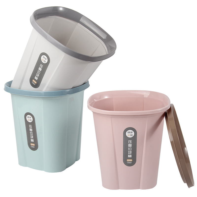 Casa nórdica dormitorio cocina rectangular anillo de presión grande bote de basura mayoristas Hotel bote de basura canasta de basura