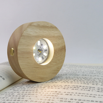 lámpara de noche LED lámpara de bola de cristal base DIY artesanía base lámpara de noche madera sólida base luminosa artesanía de madera