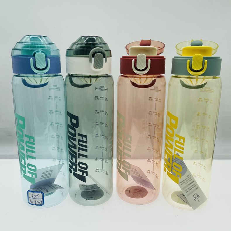 Nueva taza de plástico de verano adulto portátil estudiante bebida directa 950ml con cuerda rebote cubierta estudiante deportes botella de agua