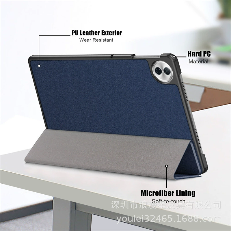 Подходит для Honor Flat Panel 10 Защитный чехол 12.1 дюйм HONOR Pad10 3-складной Custer Leather Case 2025