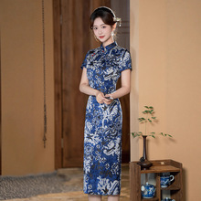 中长款旗袍女夏季复古中国风改良优雅妈妈装日常可穿2025新款复古