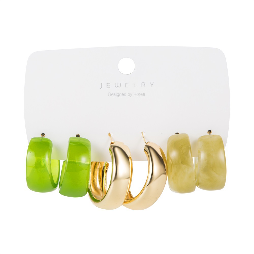 Earrings, Ear Studs Classification 1 Set Retro C Shape Tree Alloy Women's Earrings Ear Studs