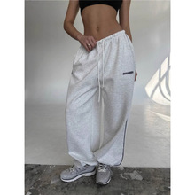 2025春夏亚马逊欧美跨境女装美式街头宽松休闲长裤时尚运动卫裤女