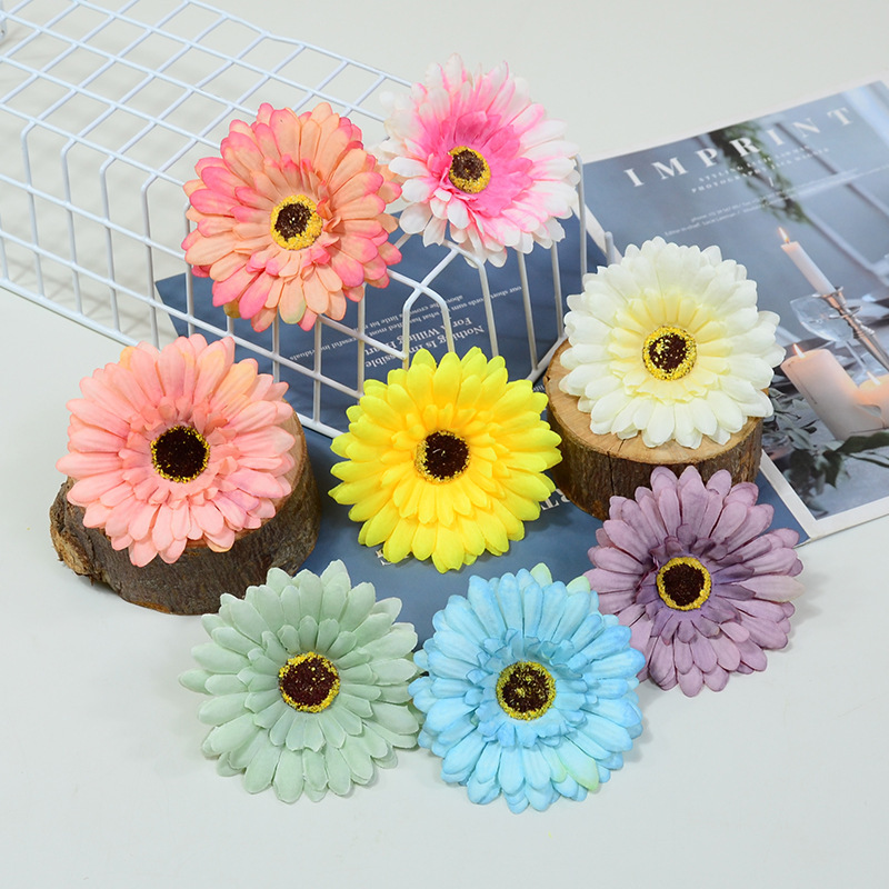 Gerbera Flower Artificial Silk Sunflower Garland Flower Arrangement Clothing Accessories Holiday Style Desktop Photography Props Flowers Gerbera Flower Artificial Silk Sunflower Garland Flower Arrangement Clothing Accessories Holiday Style Desktop Photography Props Flowers