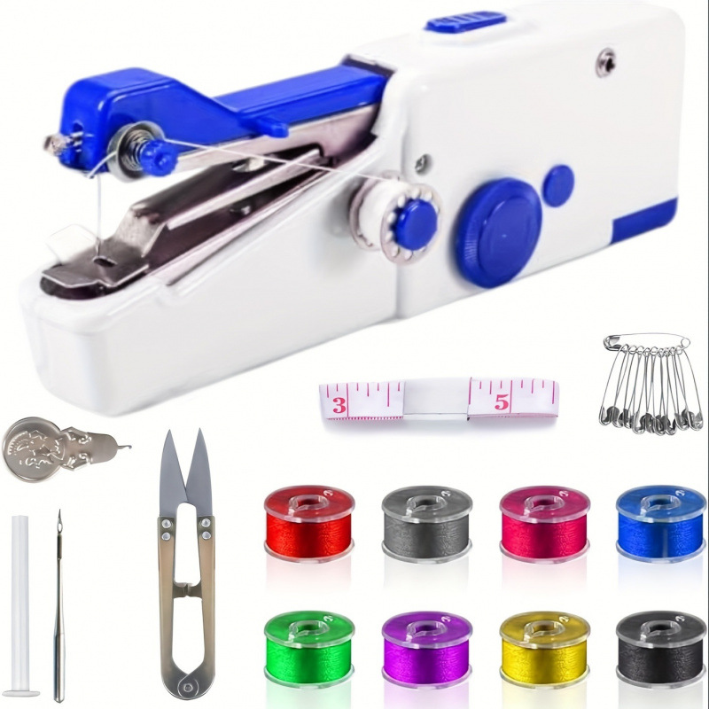 2026新款跨境代发适合初学者的便携式手持缝纫机--简单易用。