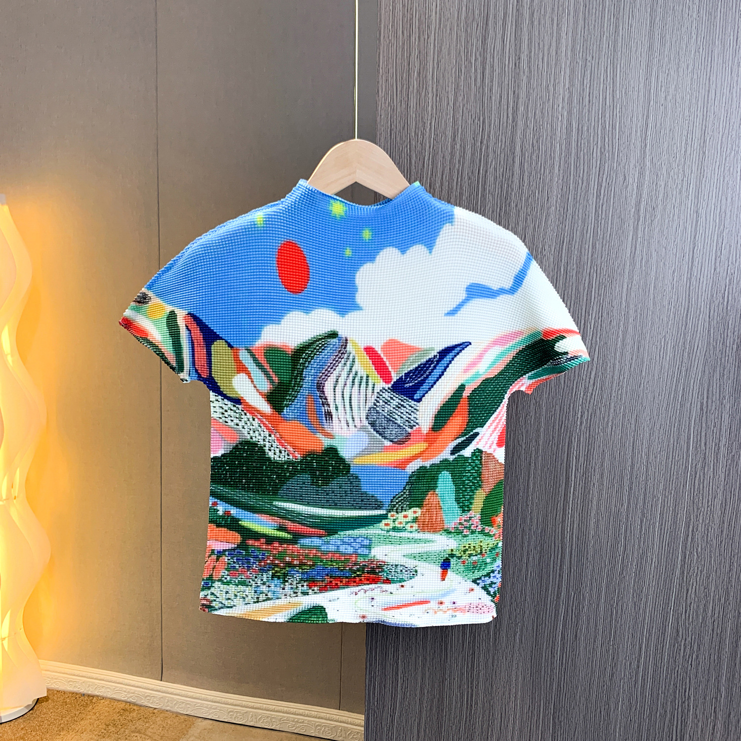 Summer thin elegant elastic fresh T-shirt
