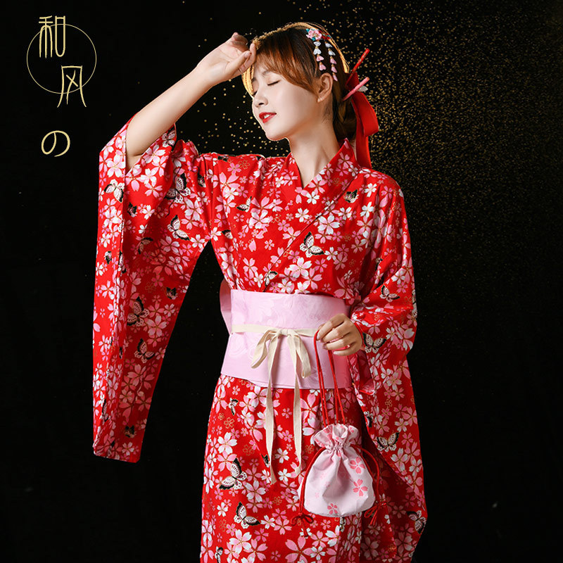 cotton kimono dress Japanese Kimono Women's Cotton Crane main image 0