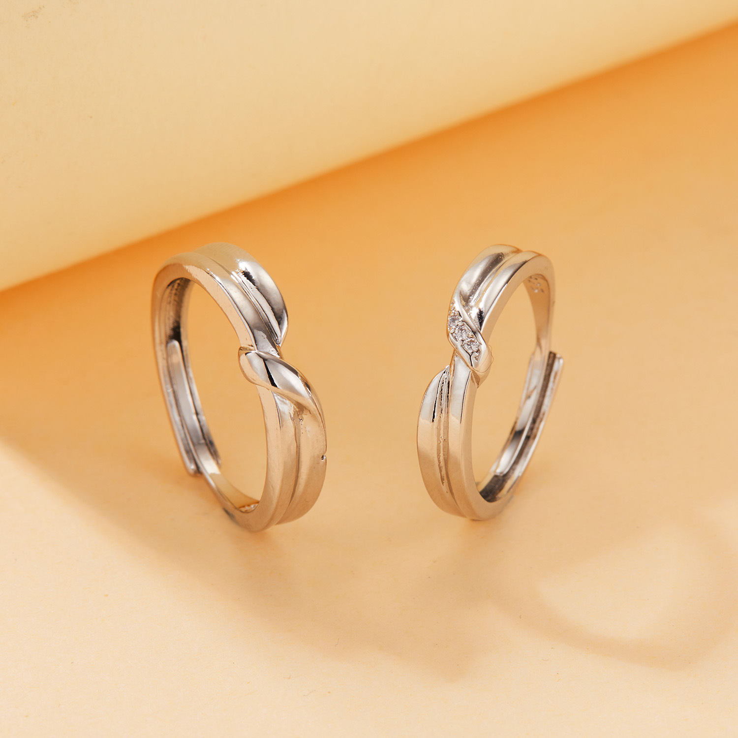 Elegant Classic Style Heart Shape Copper Zircon Open Rings In Bulk display picture 27