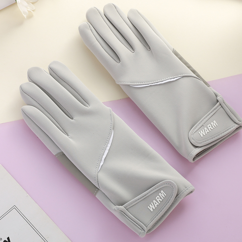 Guantes cálidos para mujeres otoño y invierno para montar a prueba de frío conducir a prueba de viento pantalla táctil impermeable invierno al aire libre guantes de terciopelo