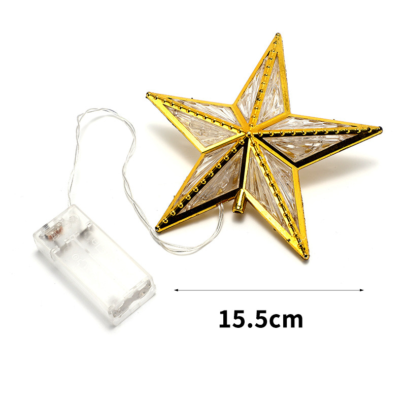 Christmas tree top star decorative light five-pointed star atmosphere Christmas Lights Christmas tree top light tree top star led Star Light