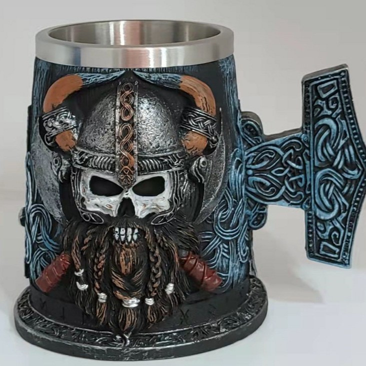 Taza de calavera de artesanía de resina Vaso de decoración de Pascua de Halloween Vaso transfronterizo Venta caliente de Amazon