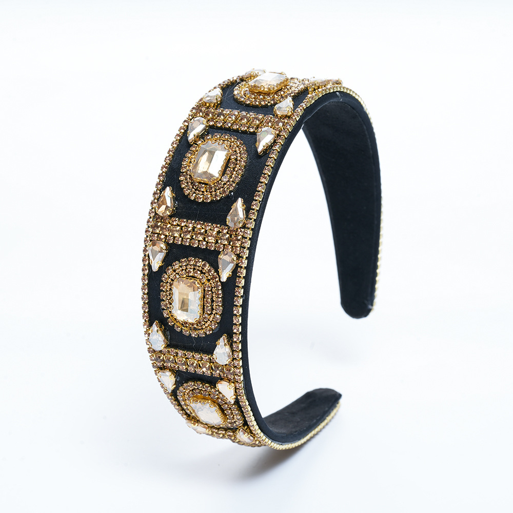 Estilo Barroco Mujeres Color Sólido Diamante De Imitación Banda Para El Cabello display picture 2