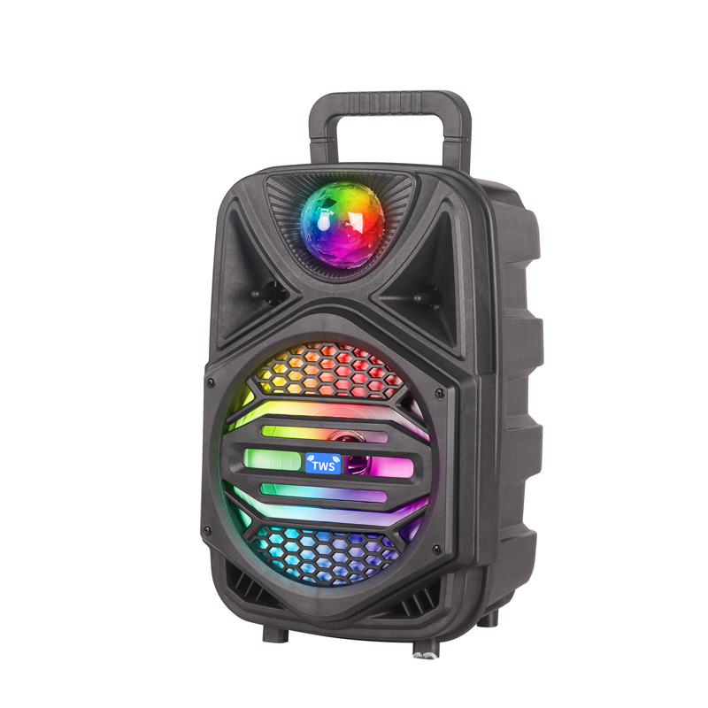 源頭工廠8寸戶外藍牙音箱手提式便攜音響拉杆手推箱廣場舞音響