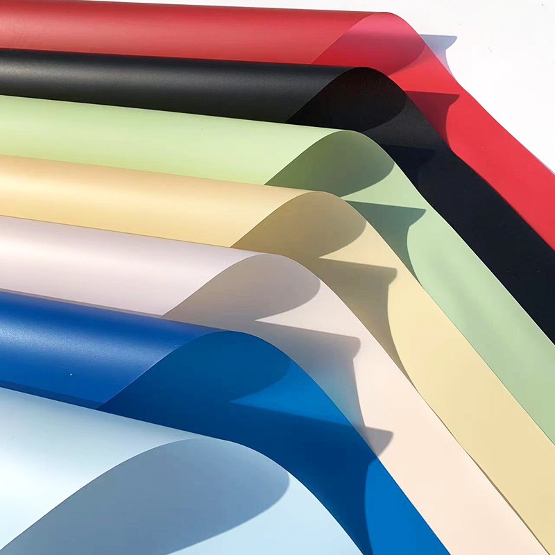 纯色雾面纸包花纸鲜花包装纸材料花店花束防水包装纸半透明塑料纸