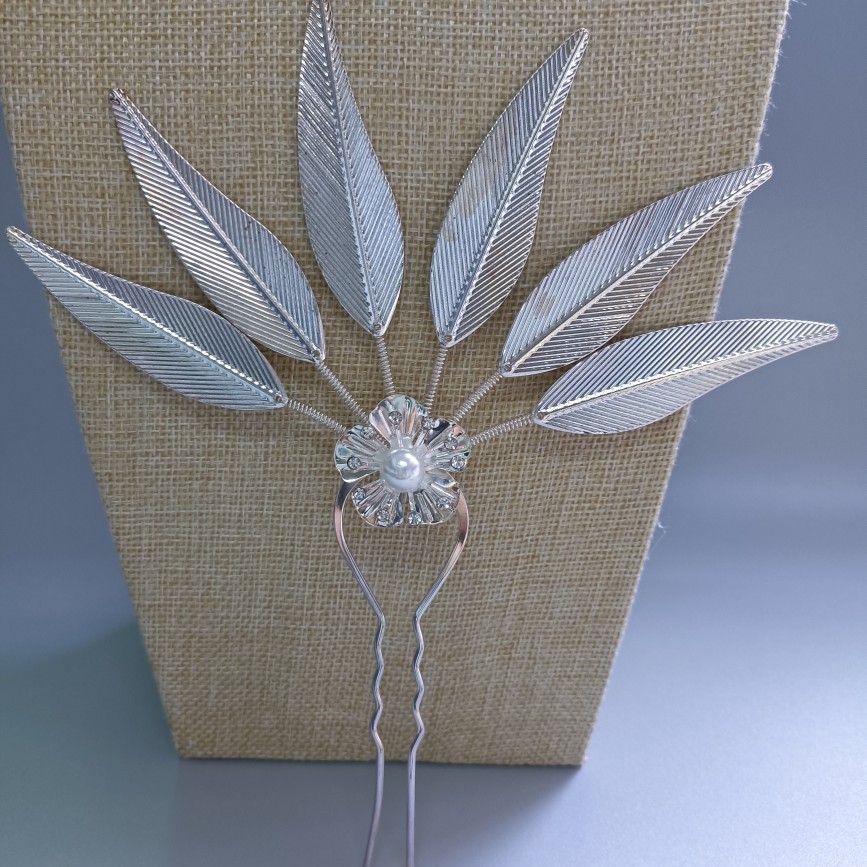 Thai Dai estilo étnico horquilla Golden Leaf horquilla joyería popular accesorios de vacaciones