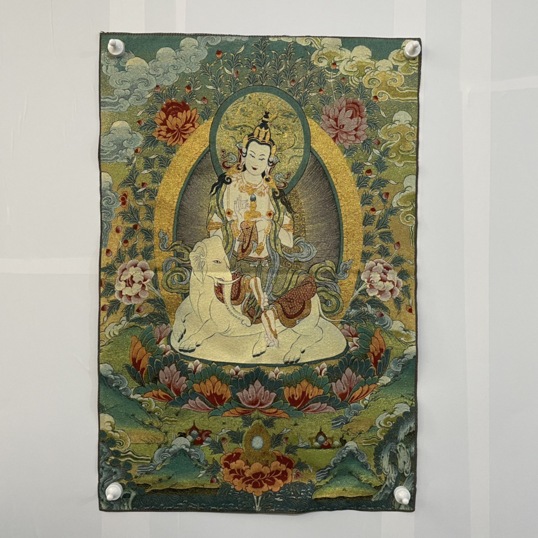 관음보살을 수 놓은 탕카 (125297)