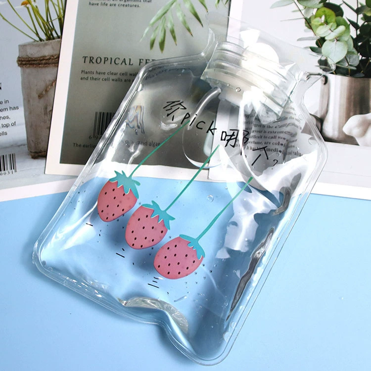 Small cartoon winter handheld water container for elementary school students, hand warmer