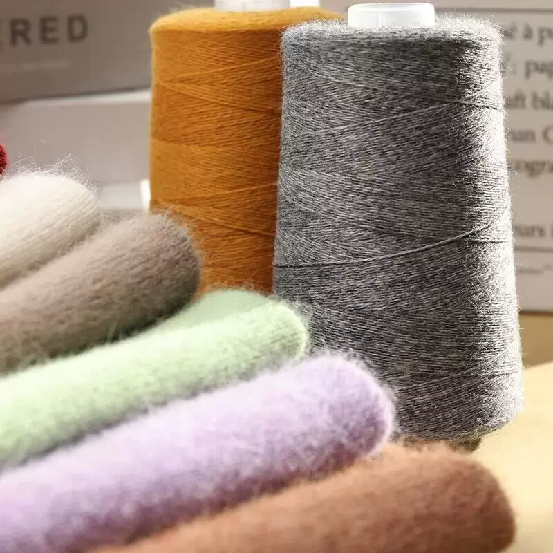 手编山羊绒毛线 中细机织羊绒线两股26纱支针织编织线工厂批发