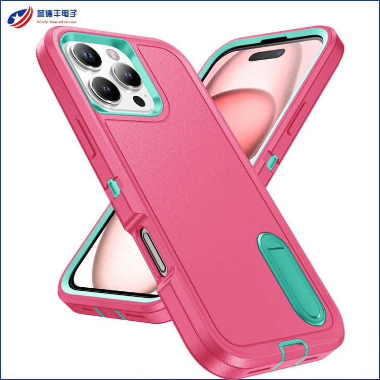 三防スタンド欧米iPhone16 Pro Max携帯ケース鎧転倒防止クリエイティブ保護カバーを適用|undefined