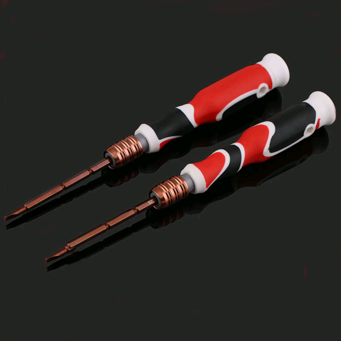 Endurecer destornillador cruzado S2 acero fuerte magnetismo rojo destornillador destornillador de tornillo de dos propósitos 10 / 1