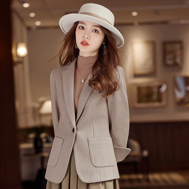 Spring demi-season classic suit jacket