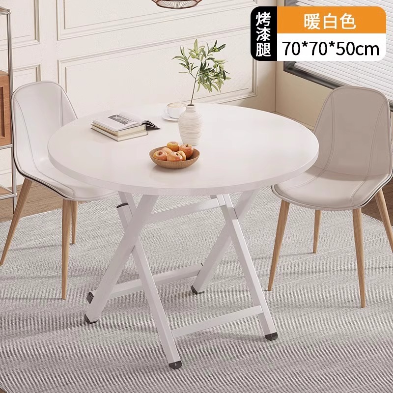 Mesa de comedor plegable, mesa redonda simple, mesa de alquiler, mesa portátil al aire libre, mesa de comedor cuadrada