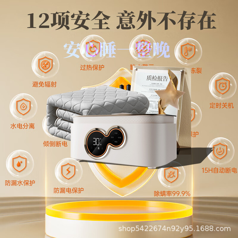 水暖电热毯电暖炕智能恒温定时水循环加厚单双人家用主机款智能